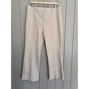 NWT Ann Taylor Stretch Cotton Work Pants 16P Petite Khaki Flare 30" NEW
